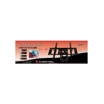 Tradeshop - STAFFA ASTA SUPPORTO TELEVISIONE TV 32” - 70” FINO 50KG MAXTECH STAF-06 TV K600