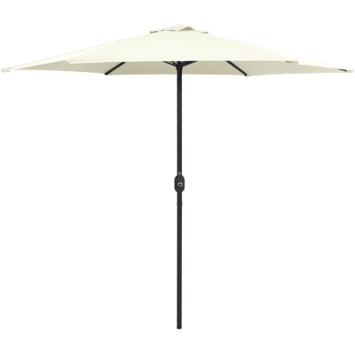 Ombrellone da Esterni con Palo in Alluminio 270x246cm Bianco Sabbia - Bianco - Vidaxl