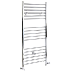 Hudson Reed Kent Scaldasalviette Misto Piatto Moderno - Termoarredo Bagno a Scaletta Cromato - Design Elettrico & Idraulico - 452W - 1200 x 600mm precio