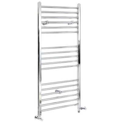 Hudson Reed Kent Scaldasalviette Misto Piatto Moderno - Termoarredo Bagno a Scaletta Cromato - Design Elettrico & Idraulico - 452W - 1200 x 600mm