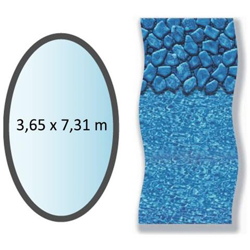 Liner Boulder Ovale 3,65x7,31m Per Piscine Fuori Terra - Li1224sbo en oferta