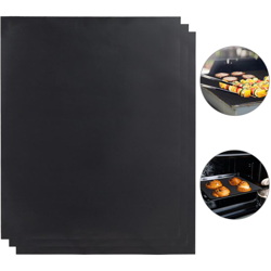 Tappetini da BBQ, Set 3 Tappeto in Antiaderente, Riutilizzabili, Accessori Barbecue,0,3 mm,40x50 cm, nero en oferta