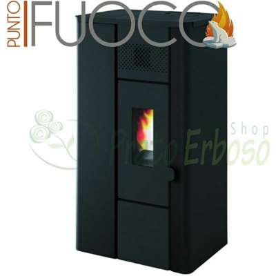 Punto Fuoco - Noa - Stufa a pellet da 6.3 Kw nero goffrato