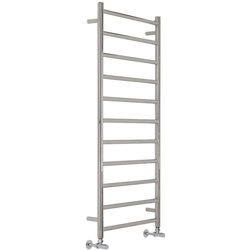 Hudson Reed Quo Scaldasalviette Moderno di Design Verticale - Termoarredo Bagno Contemporaneo a Scaletta - Acciaio Inox Cromato - 339W - 1200 x 500mm en oferta