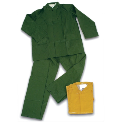 Completo impermeabile Antipioggia Giacca e Pantaloni in Pvc Giallo taglia L STI