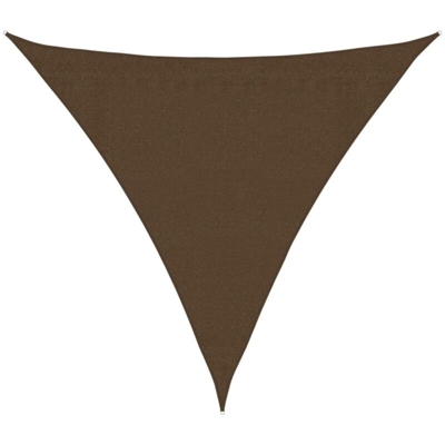 Vela Parasole 160 g/m² Marrone 3,6x3,6x3,6 m in HDPE - Marrone - Vidaxl