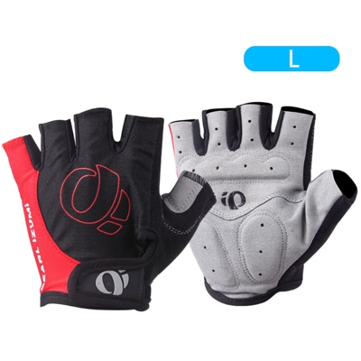 Guanti da mountain bike da ciclismo all'aperto Uomo Donna Guanti mezze dita antisdrucciolo resistenti all'usura e traspiranti,modello: L rosso