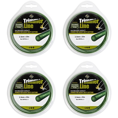 Filo di Nylon 2.5mm x 25m per testina per decespugliatori Trueshopping (x4)
