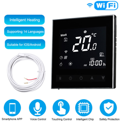 KKmoon WiFi termostato acqua calda (2000 serie di nero riscaldamento elettrico -WIFI voice) si applica a tutti i sistemi di riscaldamento elettrico precio