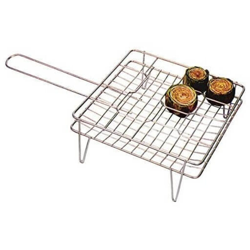 Graticola griglia in acciaio con piedi 30x30 cm per arrostire carciofi barbecue precio