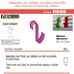 Pika' 1 gancio hook colore fucsia appendini per radiatori indistruttibili en oferta