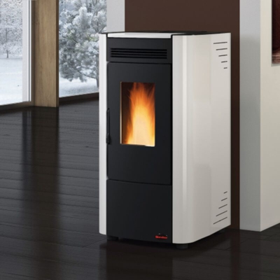 Stufa pellet nordica ketty 7 kw acciaio bianca - Nordica