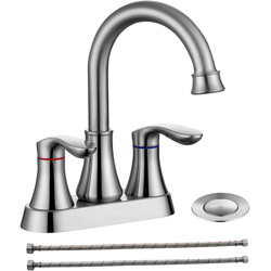Asupermall - Rubinetti da cucina a due maniglie Rubinetti per lavabo da bagno ad arco alto Rubinetti per lavabo Valvola in ceramica Finitura precio