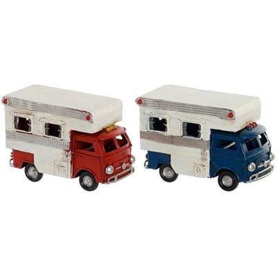 Veicolo Decorativo Camper Metallo (2 pcs) (11.5 x 5 x 8 cm) - Dkd Home Decor