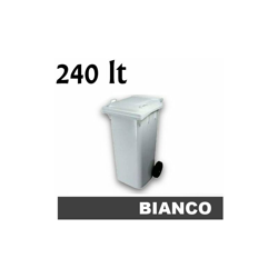 Grecoshop - Cassonetto/Pattumiera/Contenitore/Bidone per raccolta rifiuti uso esterno 240lt Bianco en oferta