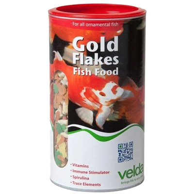 Velda Gold Flakes Fish Food 2500ml/230gr - mangime base in fiocchi per tutti i pesci da laghetto