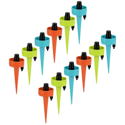 12PCS Dispositivi di irrigazione automatica delle piante Picchi di autoirrigazione Controllo a rilascio lento Flusso di irrigazione a goccia per en oferta