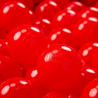 KiddyMoon 300 ? 7CM Palline Morbide Colorate Per Piscina Bambini Fatto In EU, Rosso - rosso