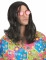Parrucca nera Hippy uomo