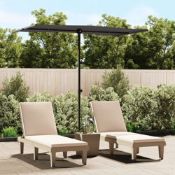 vidaXL Ombrellone da Esterni con Palo in Alluminio 180x130cm Antracite - Antracite características