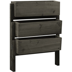 Fioriera da Giardino Pieghevole Grigia 60x14x75 cm Legno Abete - Grigio - Vidaxl características