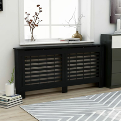 Copertura per Radiatore Nera 172x19x81 cm in MDF - Nero - Youthup en oferta