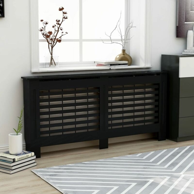Copertura per Radiatore Nera 172x19x81 cm in MDF - Nero - Youthup