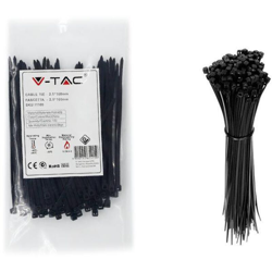 V-tac 100 fascette per cavi 2,5x100mm in nylon colore nero 11160 en oferta