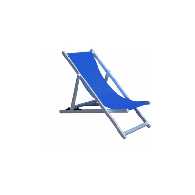 Marca - SEDIA SDRAIO PIEGHEVOLE REGOLABILE IN ALLUMINIO DA MARE SPIAGGIA PISCINA (34462)