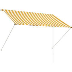 Tenda da Sole Retrattile 200x150 cm Giallo e Bianco - Multicolore - Vidaxl precio