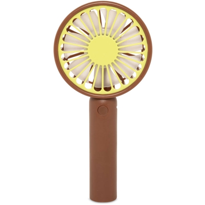 Mini ventilatore portatile ricaricabile USB - lime/marrone