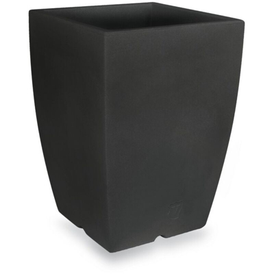 Vaso quadrato in resina "Genesis" h. 50 cm. Antracite