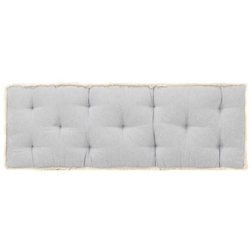 vidaXL Cuscino per Divano in Pallet Grigio 120x40x7 cm - Grigio en oferta