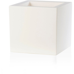 Vaso Cubo Schio Essential in resina da giardino per fiori e piante. -50 cm / Bianco en oferta