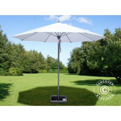 Dancover - Ombrellone Bermuda, 2,5m, Bianco, incl. Base ombrellone