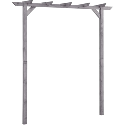 vidaXL Pergolato da Giardino Grigio 200x40x205 cm in Pino Impregnato - Grigio características