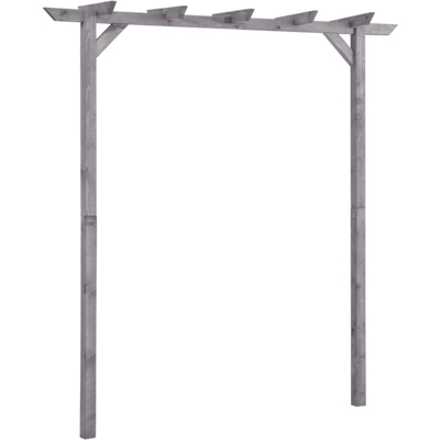 vidaXL Pergolato da Giardino Grigio 200x40x205 cm in Pino Impregnato - Grigio