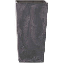 Vaso di fiori Urbi in plastica effetto quadrato alto 16,3 L CON vasca color antracite 42 (altezza) x 22 (larghezza) x 22 (profondità) cm precio