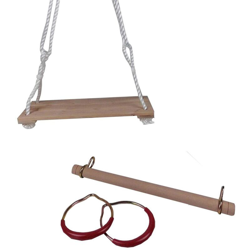 Happy People Set Ginnastica con Altalena da Palestra - Marrone en oferta