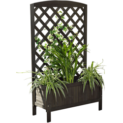 Scatola a traliccio Black Flowerpot Griglia a traliccio in legno Supporto per traliccio a traliccio Flowerpot ?? - Melko precio