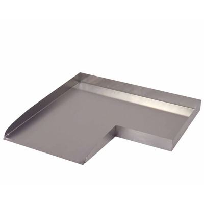 Ubbink Lastra per Cascata in Acciaio Inox Wolga Elemento Angolare Sx - Argento