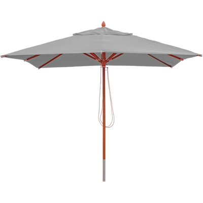 Ombrellone parasole HWC-C57 quadrato 3x3m grigio chiaro