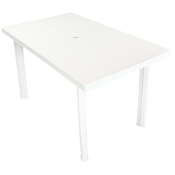Asupermall - Tavolo da Giardino Bianco 126x76x72 cm in Plastica en oferta