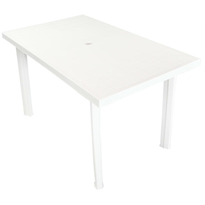 Asupermall - Tavolo da Giardino Bianco 126x76x72 cm in Plastica