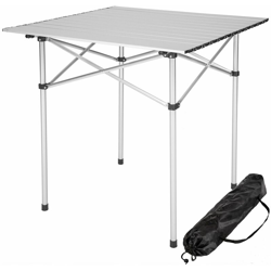 tavolo da camping in alluminio 70x70x70cm, pieghevole - tavolo da campeggio, tavolo campeggio, tavolo pieghevole campeggio - grigio precio