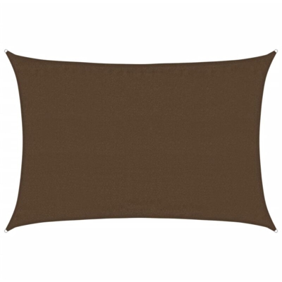 vidaXL Vela Parasole 160 g/m² Marrone 3,5x4,5 m in HDPE - Marrone