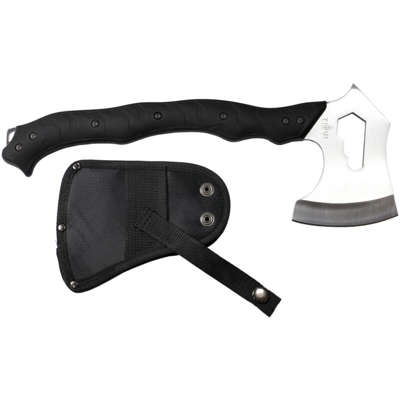 Ascia Third in acciaio inox 420, misura complessiva 37 cm, mango in ABS nero, con copertura in nylon, S4100-1