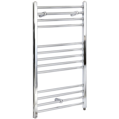 Hudson Reed Kent Scaldasalviette Elettrico Piatto di Design Verticale - Termoarredo Bagno a Scaletta Moderno - Acciaio Cromato - 400W - 1000 x 600mm