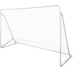 YOUTHUP Set Porta da Calcio in Acciaio 240 x 90 x 150 cm Alta Qualità - Bianco en oferta