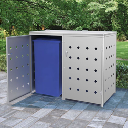 Copribidone per Spazzatura Doppio 240 L in Acciaio Inox - Argento - Youthup características